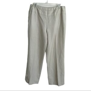 Dressbarn Tan Linen Trousers Size 12 Petite